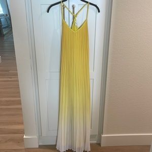 Yellow ombré maxi dress